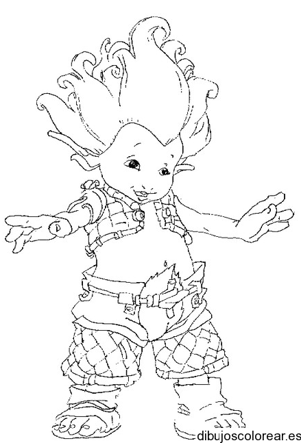 Dibujo de niño de los  Minimoys