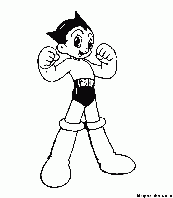 Dibujo de Astroboy sonriendo