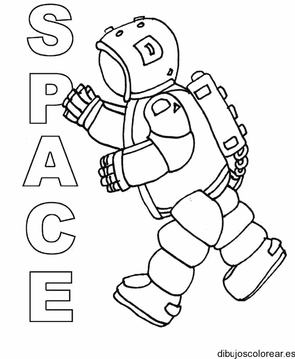 Dibujo de una astronauta