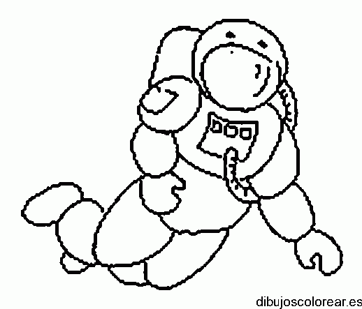 Dibujo de un astronauta en órbita