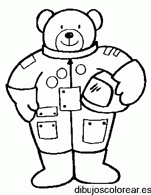 Dibujo de un oso astronauta