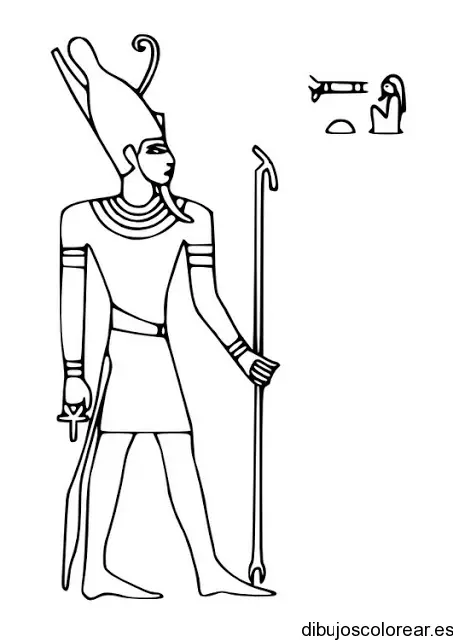 Dibujo de una hombre egipcio 