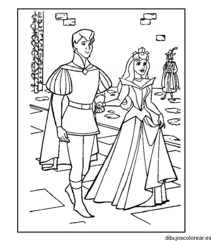 Dibujo del Principe y Aurora