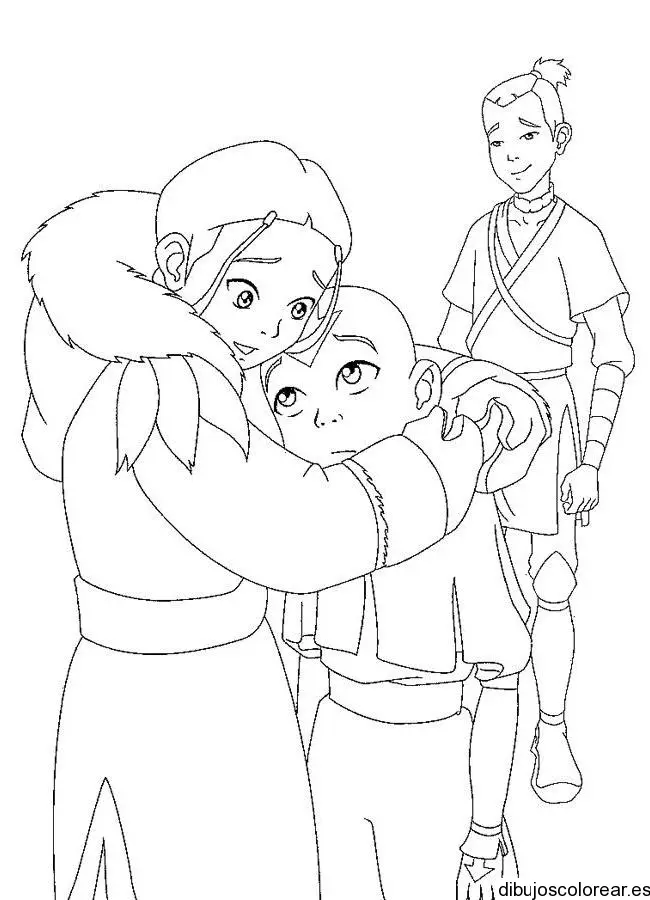 Dibujo de una familia esquimal