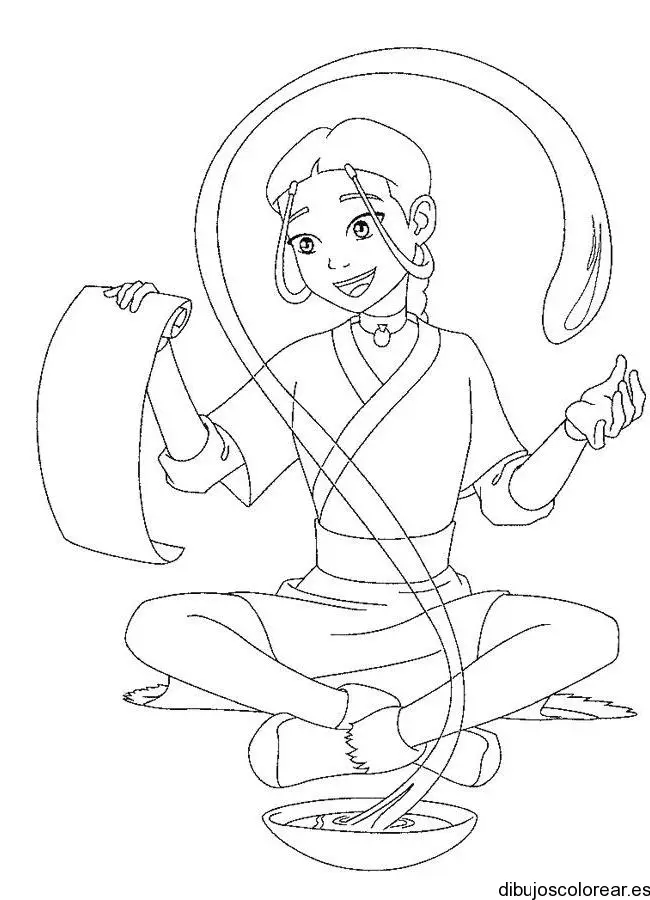 Dibujo de un niño yoga