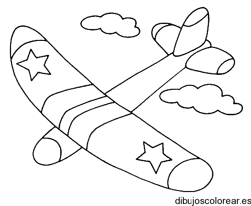 Dibujo de avioncito militar