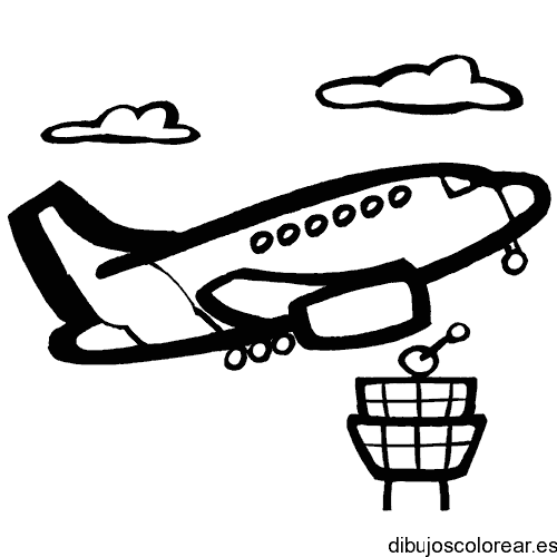 Dibujo de silueta de avión