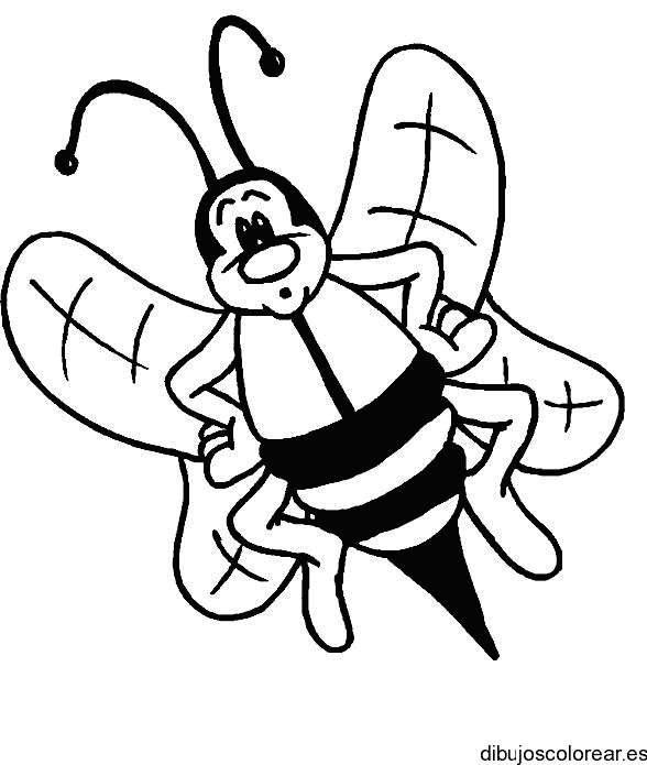 Dibujo de una abeja silbando