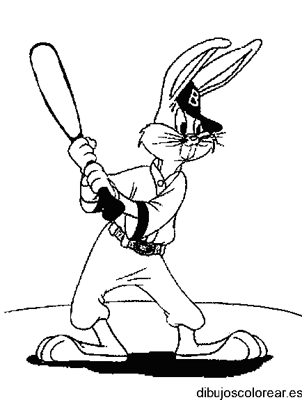 Dibujo de Bugs Bunny beisbolista