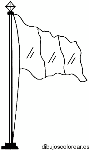Dibujo de una bandera ondeando