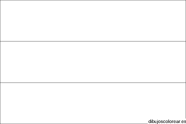 Dibujo de una bandera con tres franjas
