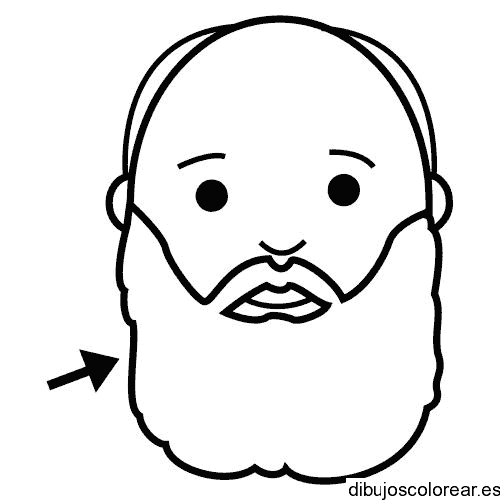 Dibujo de hombre con barba