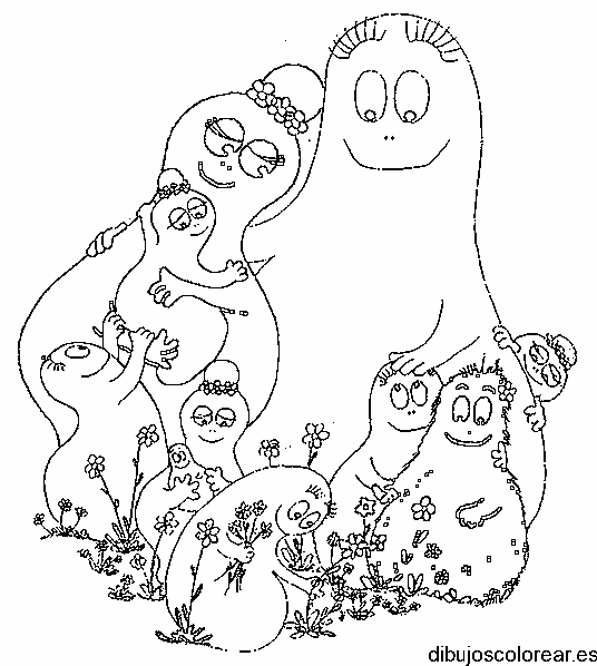 Dibujo de la familia Barbapapa
