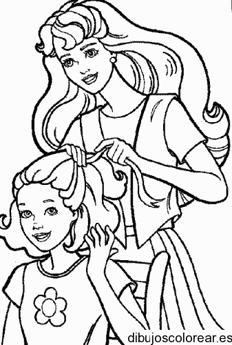 Dibujo de Barbie y Kit