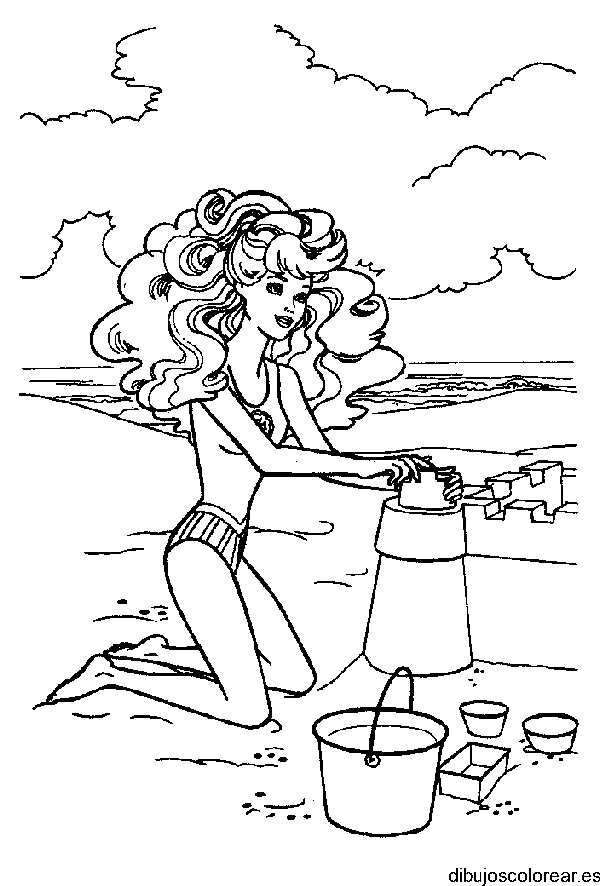 Barbie en la playa