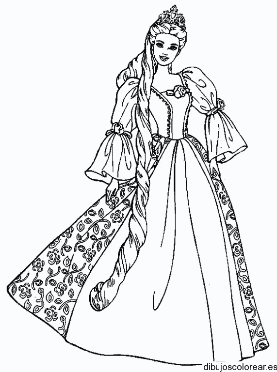 Dibujo de Barbie Rapunzel