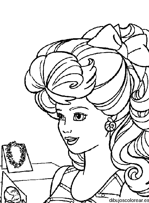 Dibujo de Barbie en la joyería