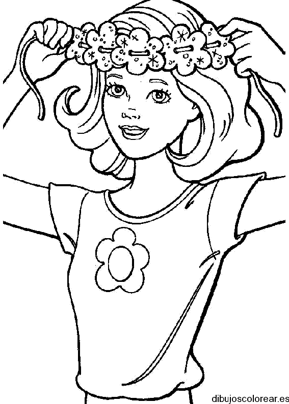 Dibujo de chica con diadema