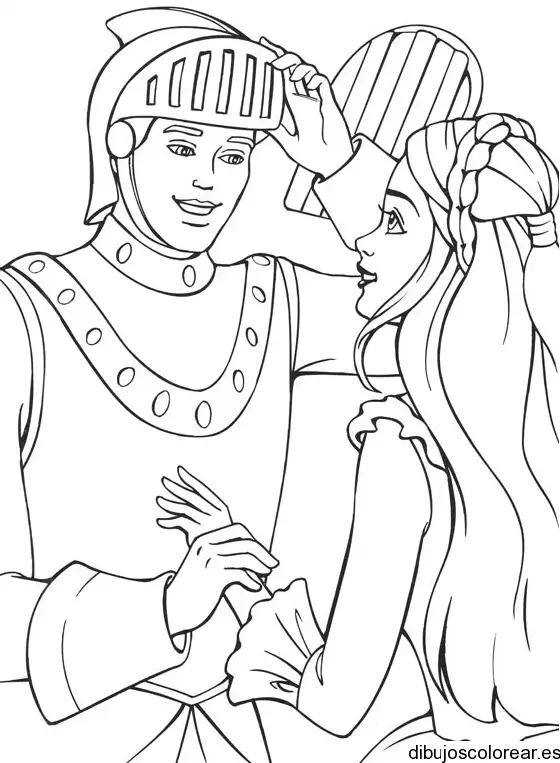 Dibujo de Ken vestido de caballero