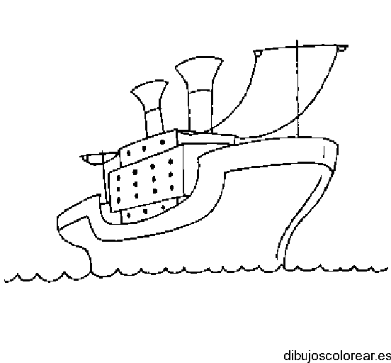 Dibujo de un barco crucero