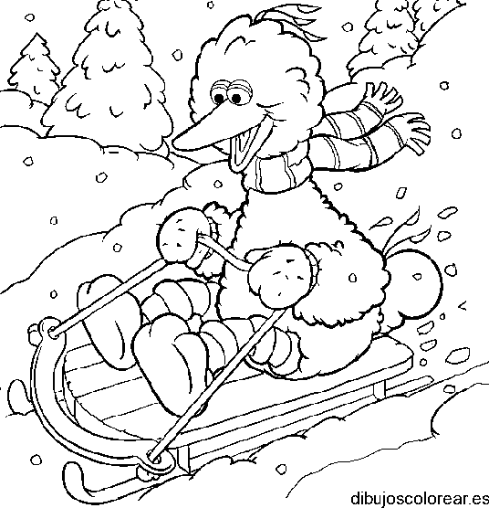 Dibujo de Archibaldo en la nieve