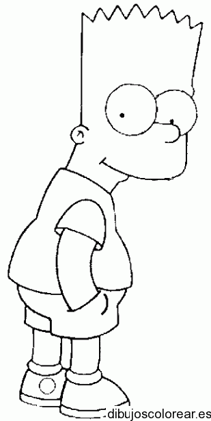 Dibujo de Bart Simpson sonriendo