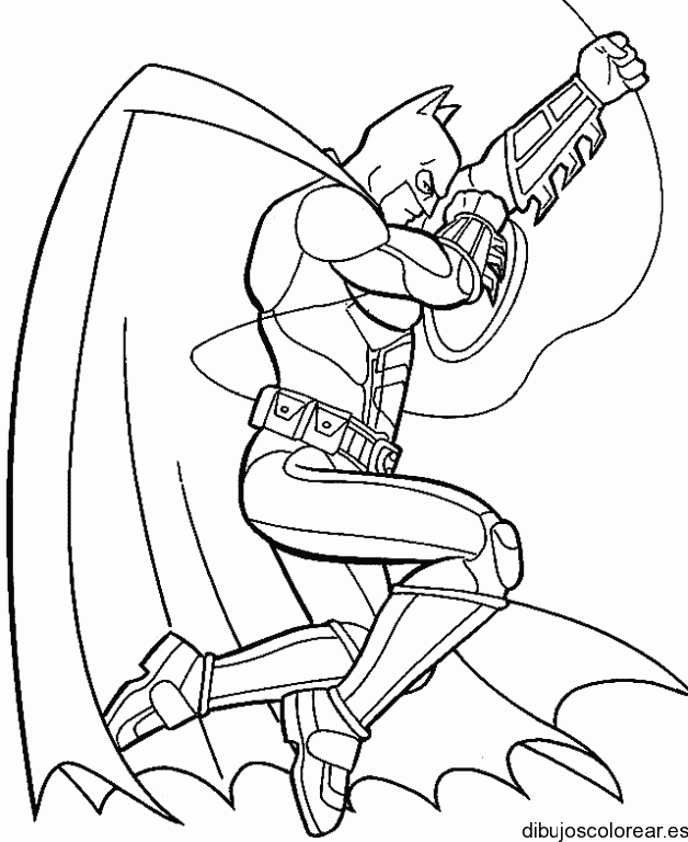 Dibujo de Batman volando
