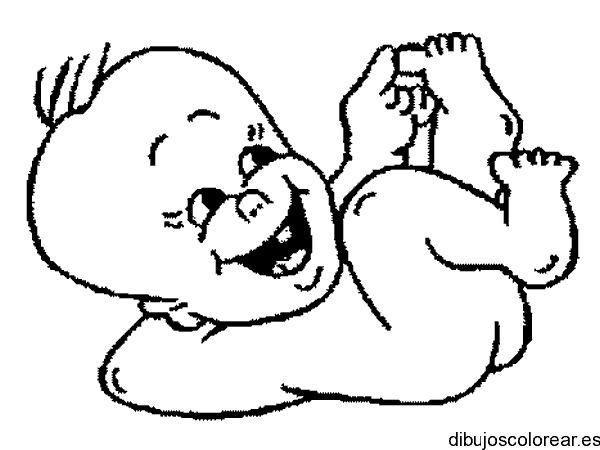 Dibujo de bebe jugando 