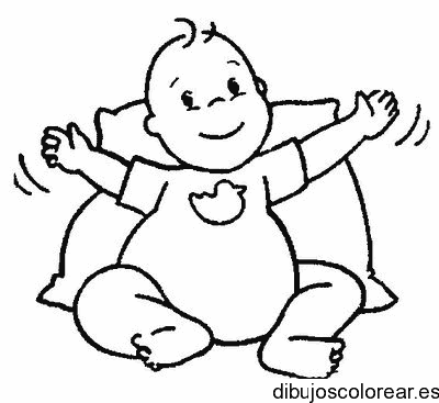 Dibujo de un bebé sentado