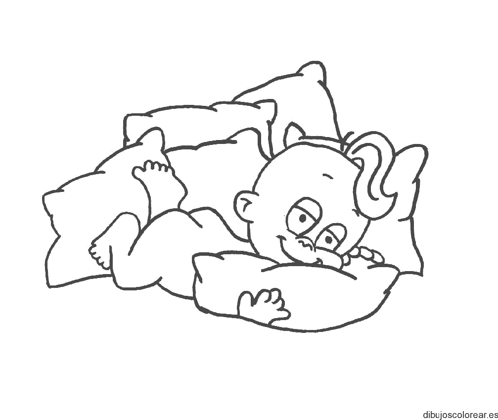Dibujo de un ángel con una almohada