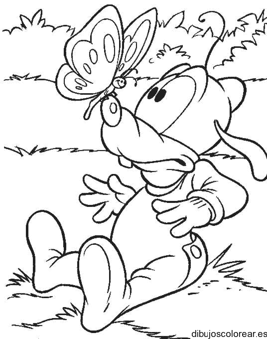 Dibujo de una mariposa y un bebé