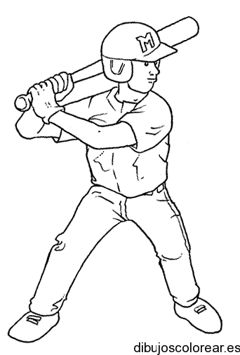 Dibujo de un chico con bate