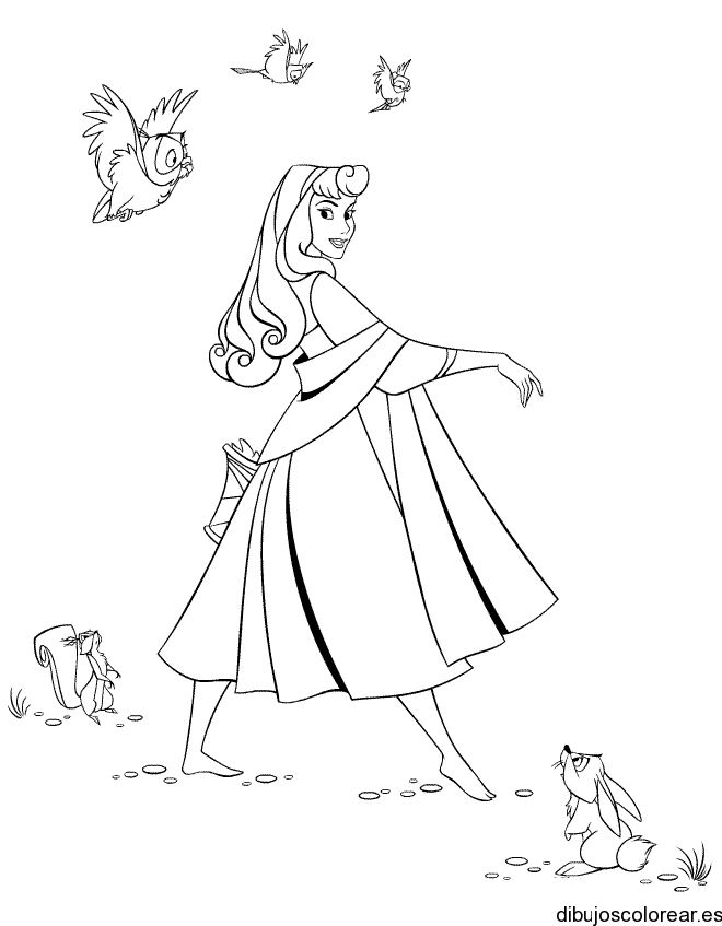 Dibujo de Aurora danzando