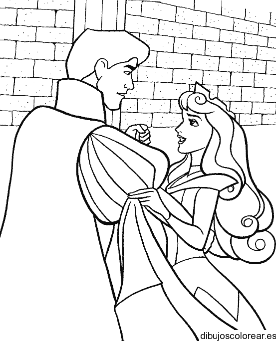 Dibujo de Aurora bailando
