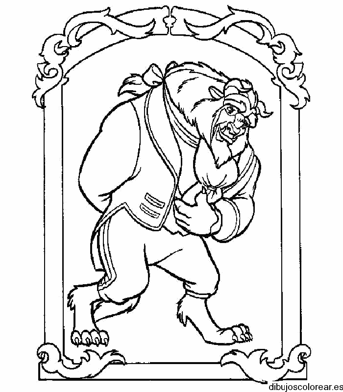 Dibujo de un retrato de Bestia
