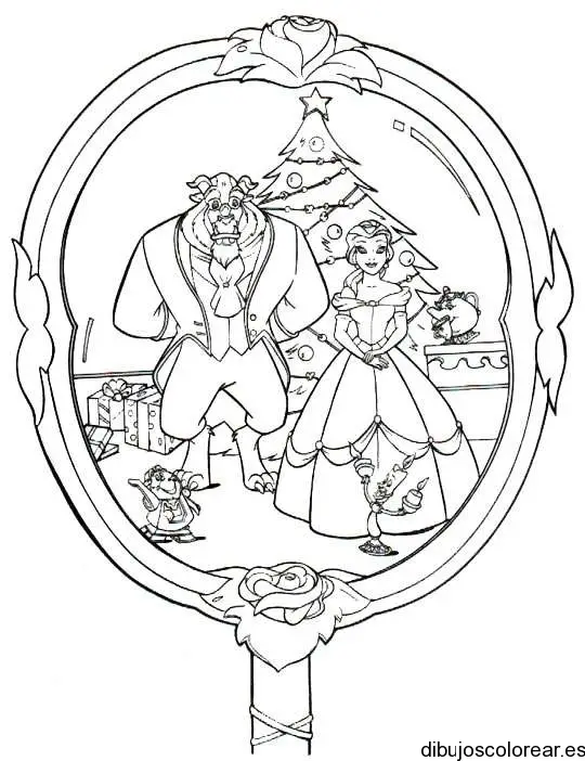 Dibujo de La Bella y la Bestia
