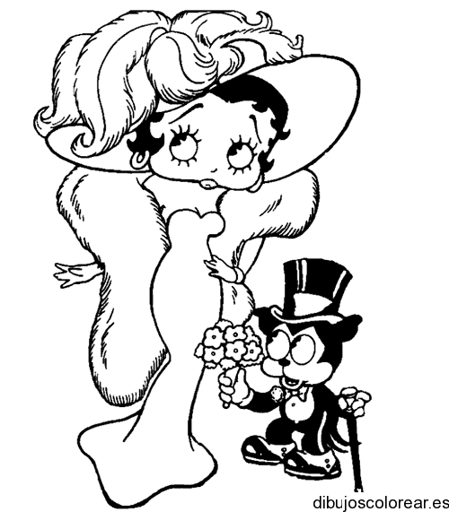Dibujo de Betty Boop de boda