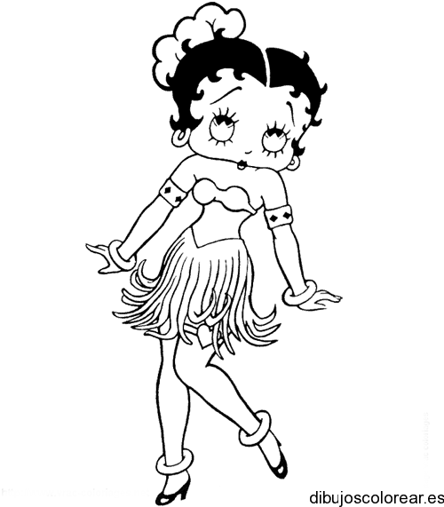 Dibujo de Betty Boop bailando