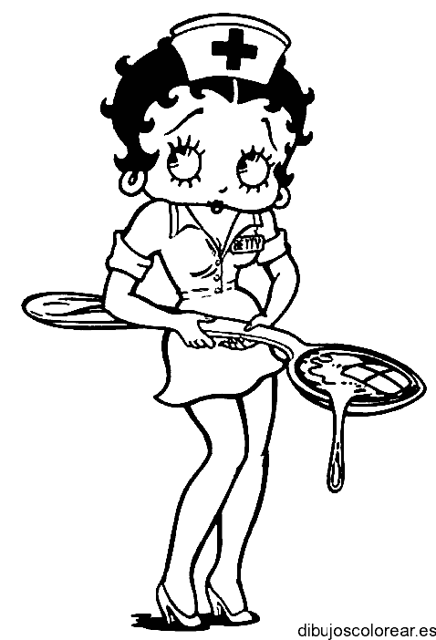 Dibujo Betty Boop enfermera
