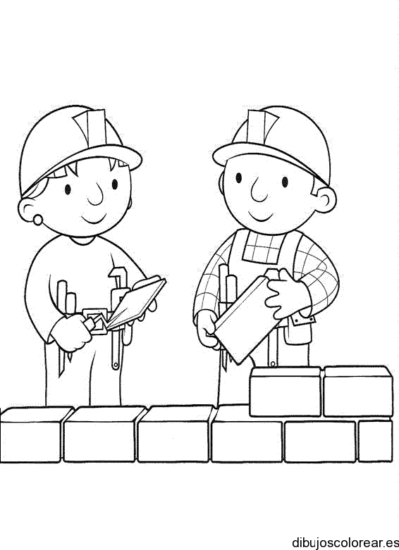 Dibujo de Bob Constructor y un amigo