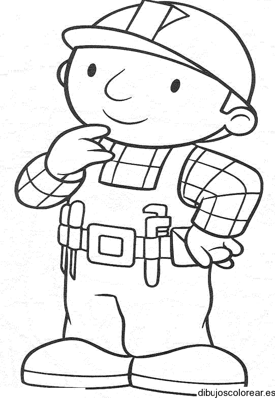 Dibujo de Bob Constructor  sonriendo