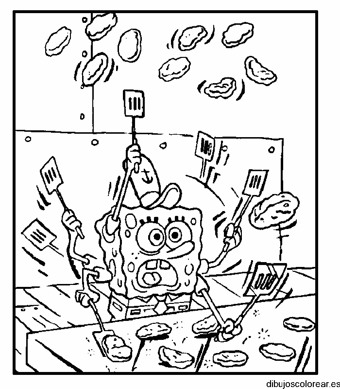 Dibujo de Bob Esponja cocinero