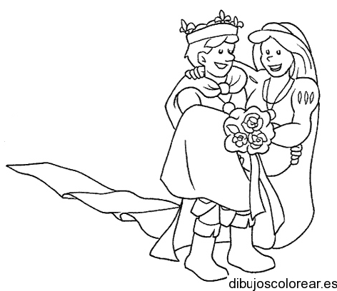 Dibujo de una feliz pareja