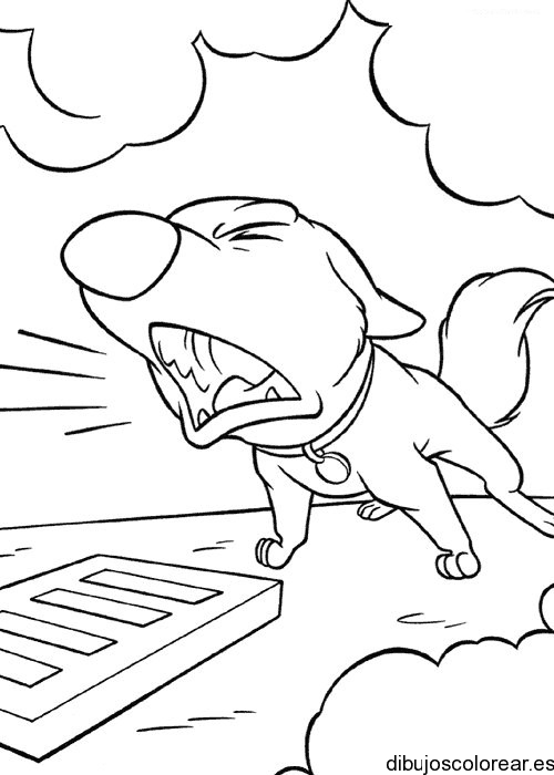 Dibujo de Bolt ladrando