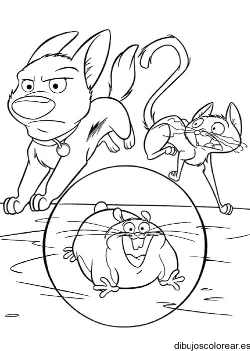 Dibujo de Bolt y sus amigos
