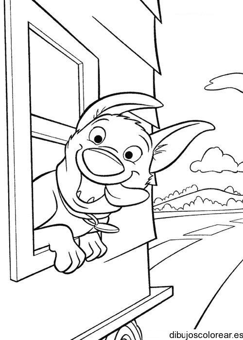 Dibujo de Bolt en la ventana