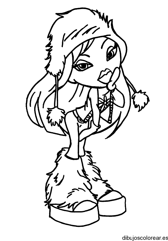 Dibujo de una chica Bratz
