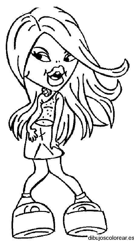 Dibujo de una Bratz bailando