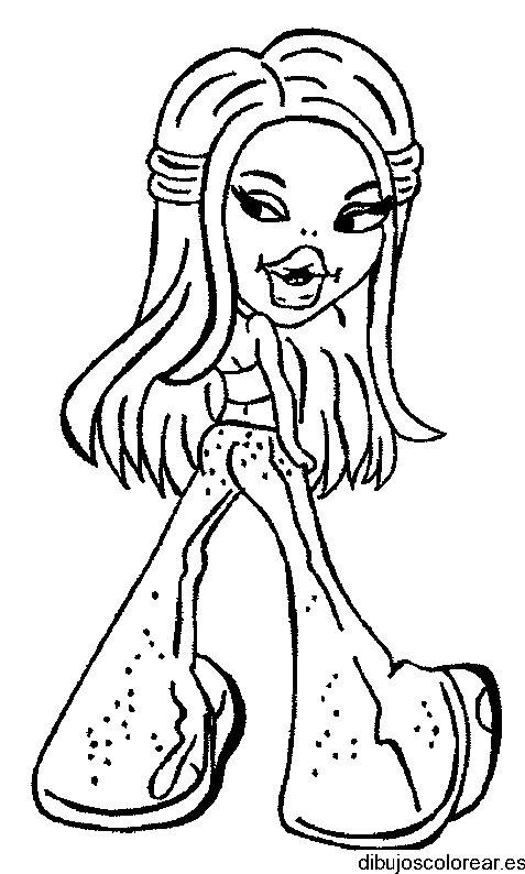 Dibujo de Bratz sonriendo