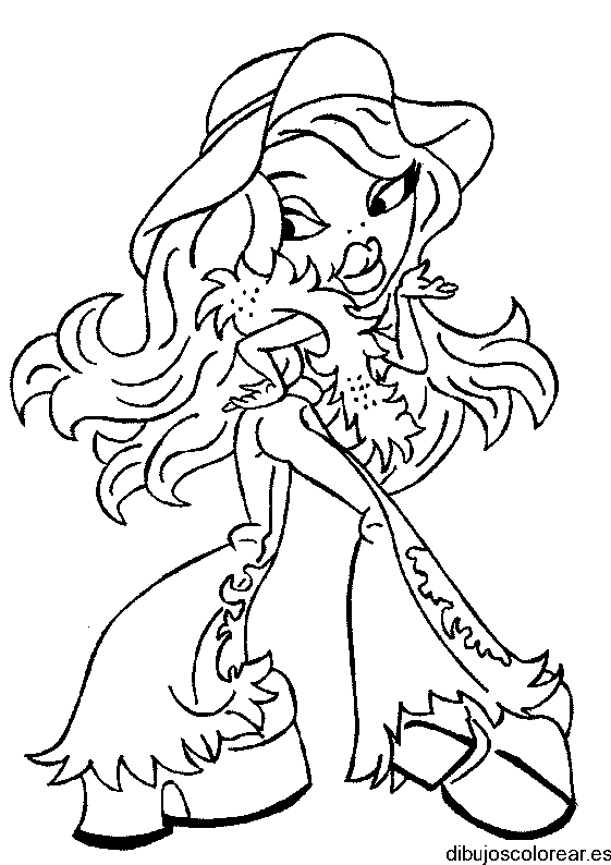 Dibujo de Bratz son sombrero